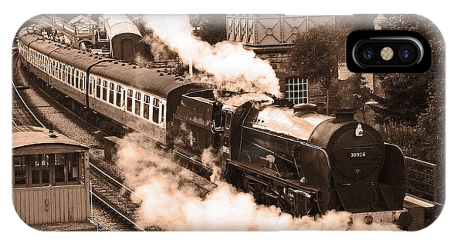  Steam Train iPhone X Case featuring the photograph Letting Off Steam by John Topman