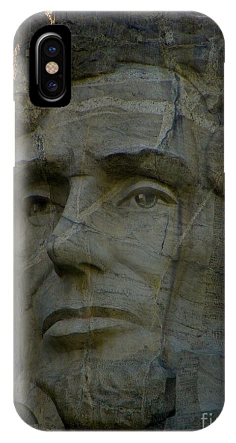 Mount Rushmore iPhone X Case featuring the photograph Lincoln in Color by KD Johnson