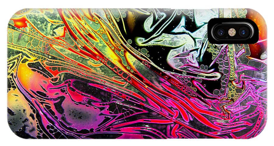 Surrealism iPhone X Case featuring the digital art Liquid Decalcomaniac Desires 1 by Otto Rapp