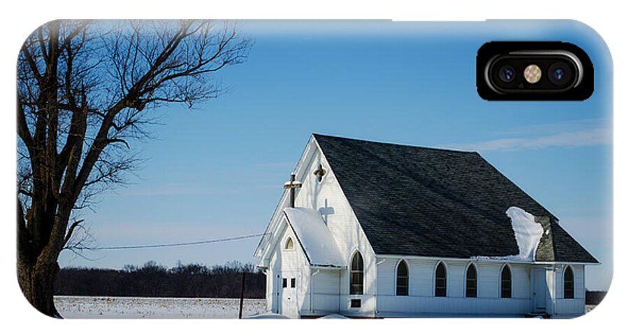 Little Church On The Prairie iPhone X Case featuring the photograph Little Church On The Prairie by Luther Fine Art