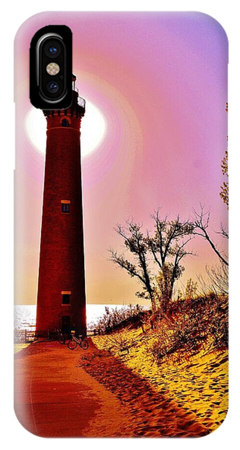 Little Sable iPhone X Case featuring the photograph Little Sable Point Lighthouse by Daniel Thompson