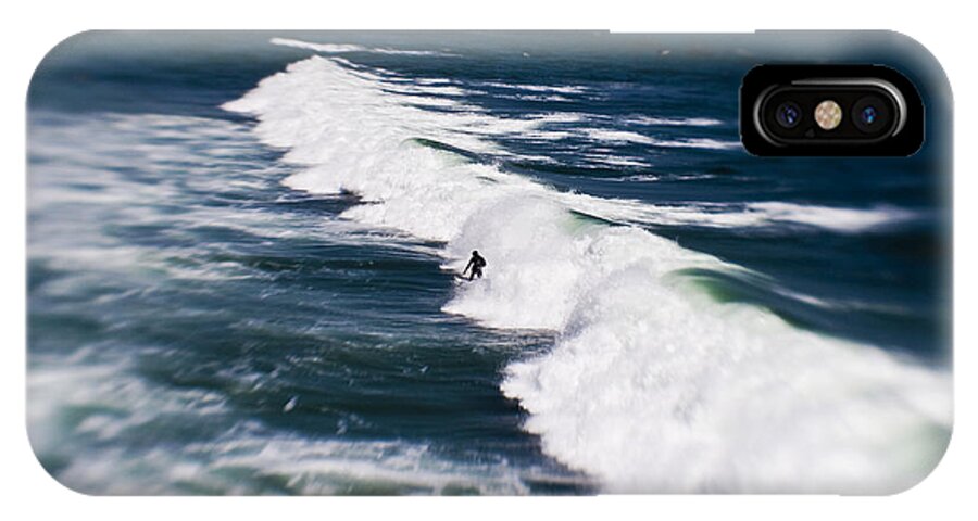 Surfer iPhone X Case featuring the photograph Lone Surfer by Scott Pellegrin