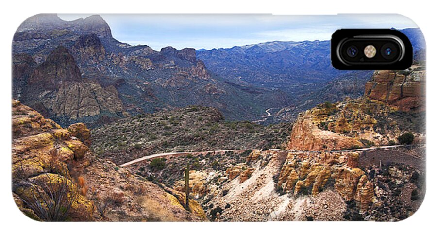 Apache Trail iPhone X Case featuring the photograph Long and Winding Apache Trail by Lee Craig