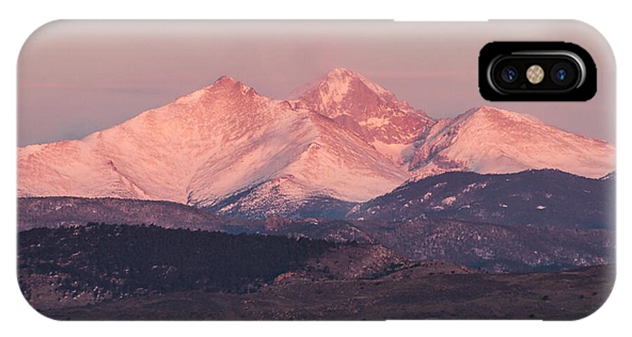 Longs iPhone X Case featuring the photograph Longs Peak 4 by Aaron Spong