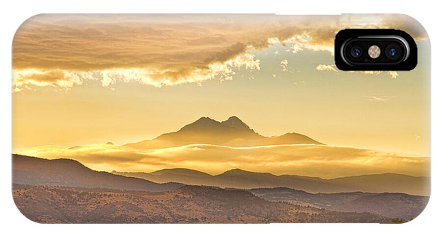 Longs Peak iPhone X Case featuring the photograph Longs Peak Autumn Sunset by James BO Insogna