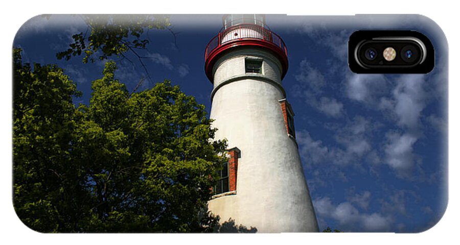 Ohio iPhone X Case featuring the photograph Looking Up To Marblehead Light by Richard Gregurich