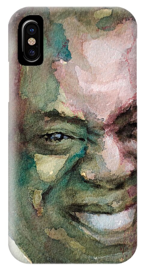 Louis Armstrong iPhone X Case featuring the painting Louis Armstrong by Laur Iduc
