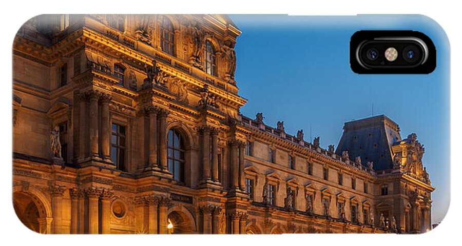 France iPhone X Case featuring the photograph Louvre Sunset by Mark Llewellyn