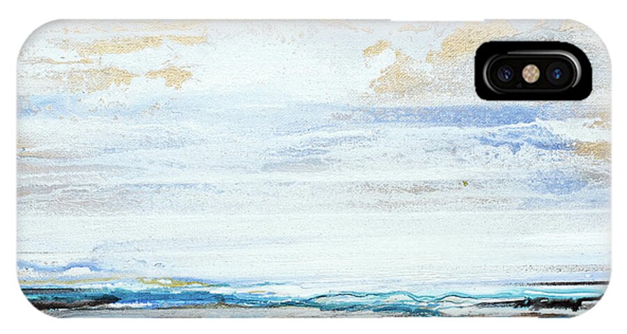 Seascape iPhone X Case featuring the mixed media Low Tide Hauxley Haven no10 by Mike  Bell