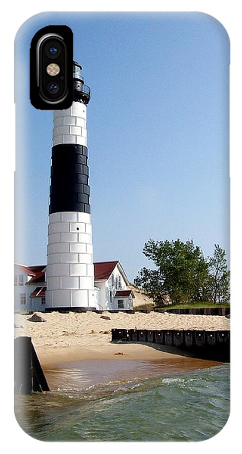 Lighthouse iPhone X Case featuring the photograph Ludington Michigan's Big Sable Lighthouse by Michelle Calkins