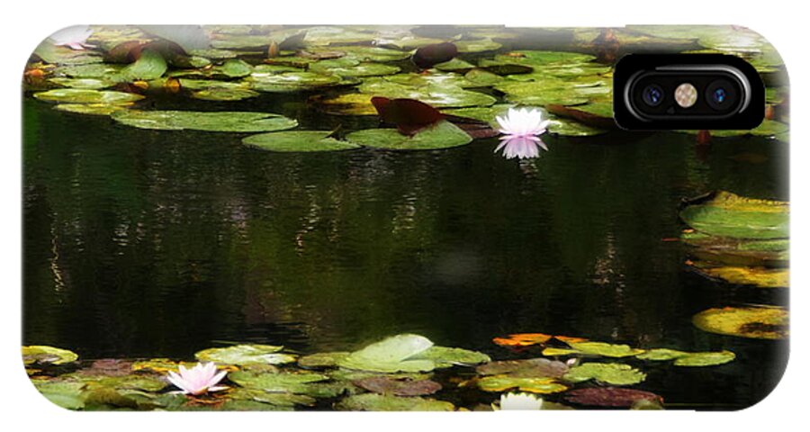 Water Lilies iPhone X Case featuring the photograph Luminous Water Lilies by Carla Parris