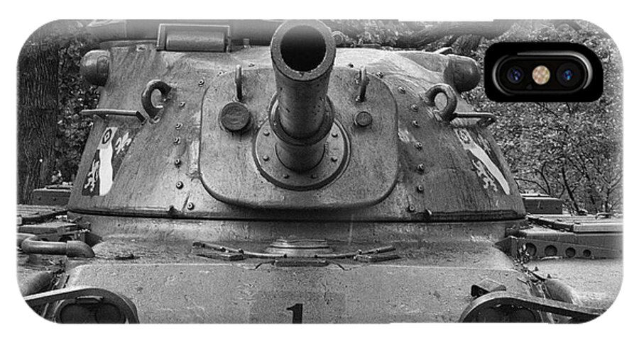 Tank iPhone X Case featuring the photograph M60 Patton Tank Turret by Thomas Woolworth