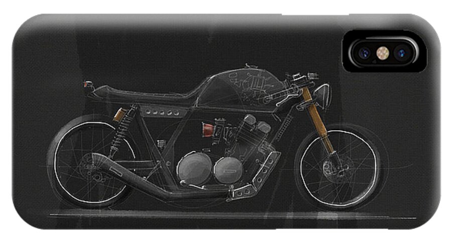 Motorcycle iPhone X Case featuring the digital art Mad Max by Jeremy Lacy