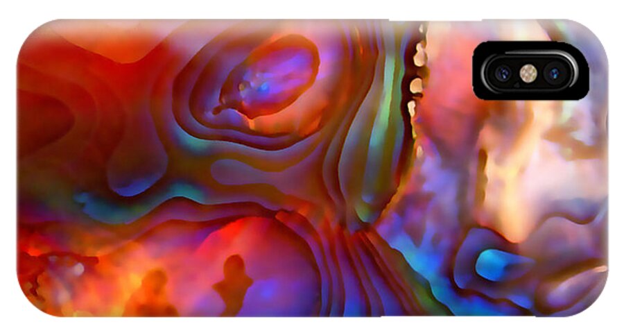 Abstract iPhone X Case featuring the photograph Magic Shell by Rona Black