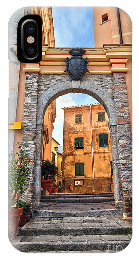 Elba iPhone X Case featuring the photograph Marciana - ancient gate by Antonio Scarpi