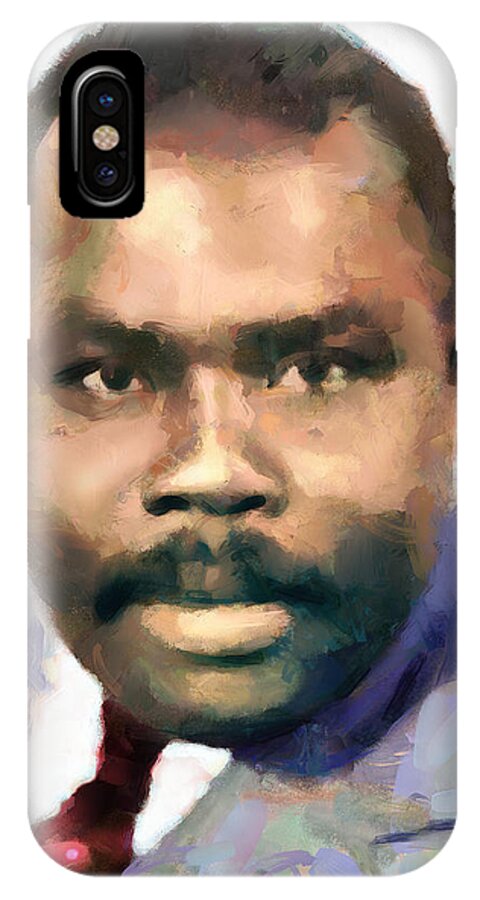Marcus Garvey iPhone X Case featuring the painting Marcus Garvey by Wayne Pascall