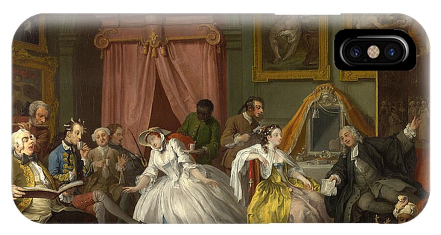 William Hogarth iPhone X Case featuring the painting Marriage A-la-Mode The Toilette by William Hogarth