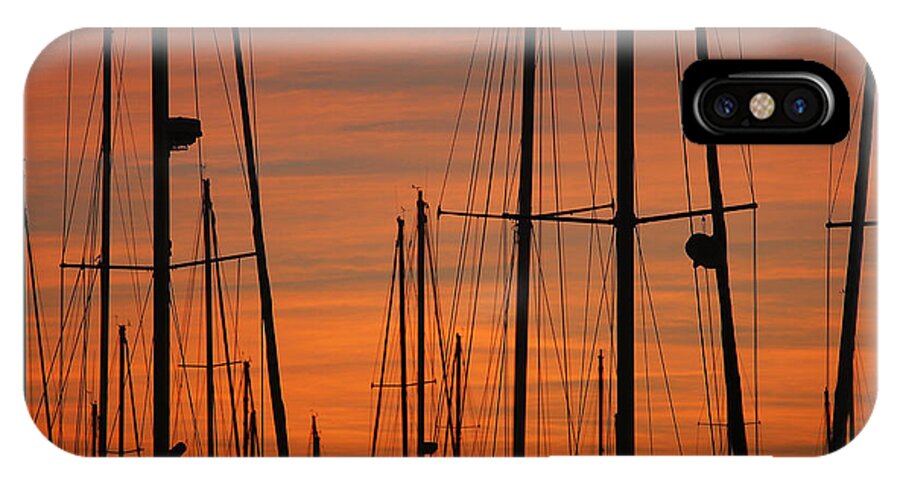 Masts iPhone X Case featuring the photograph Masts At Sunset by Robert Woodward