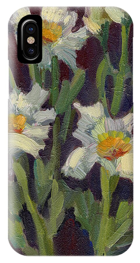 Matilija iPhone X Case featuring the painting Matilija Poppies by Diane McClary