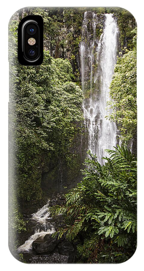 Water iPhone X Case featuring the photograph Maui Waterfall by Suanne Forster