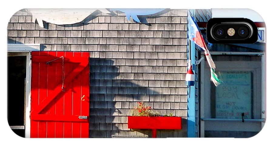 Fish iPhone X Case featuring the photograph Menemsha Fish Market 3 by Kathy Barney