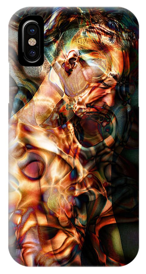 Mental iPhone X Case featuring the mixed media Mental Imprisonment by Tyler Robbins