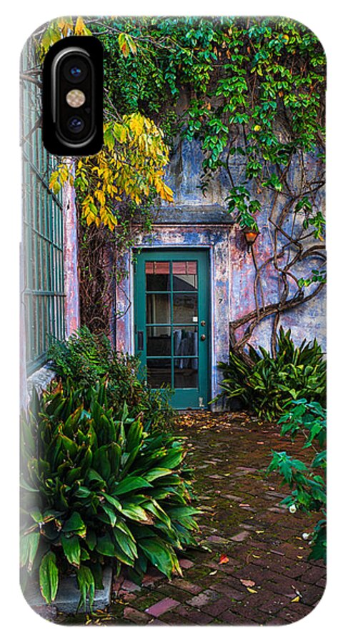 Meridian iPhone X Case featuring the photograph Meridian Studios Courtyard by Thomas Hall