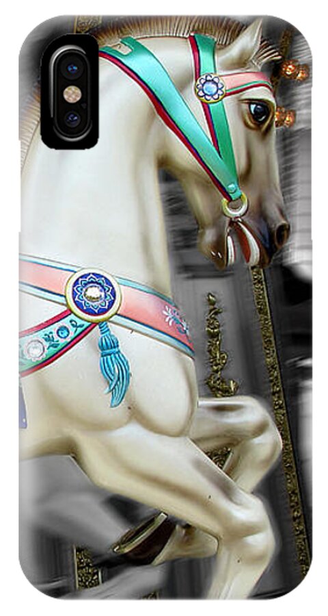 Carousel iPhone X Case featuring the photograph Merry Go Round by Colleen Kammerer