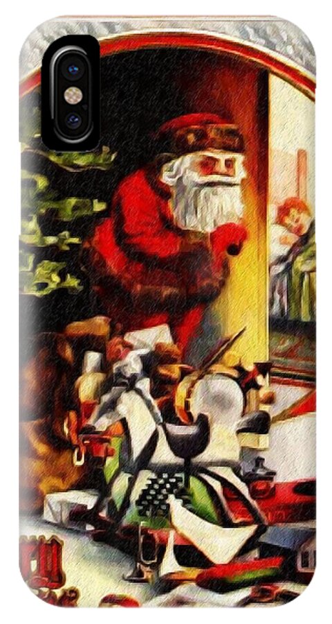 Merry Xmas iPhone X Case featuring the digital art Merry Xmas by Bill Cannon