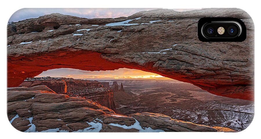 Mesa Arch iPhone X Case featuring the photograph Mesa Arch Sunrise by Dustin LeFevre