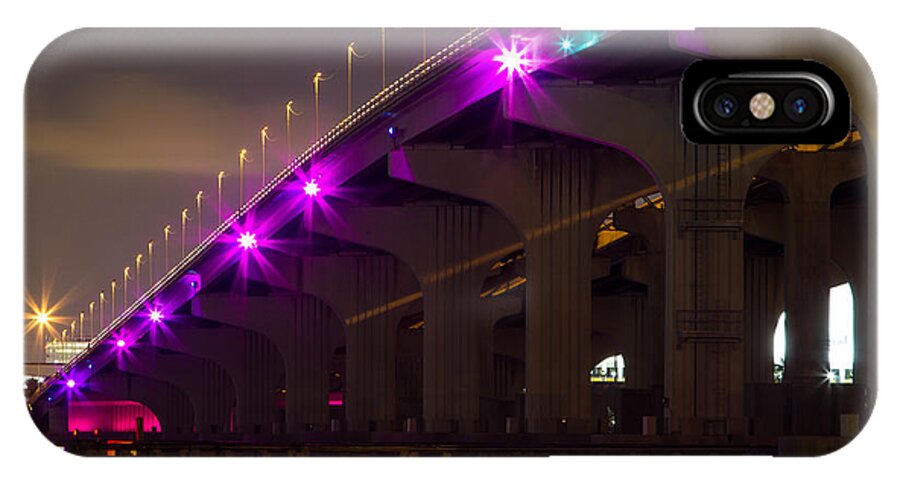 Miami iPhone X Case featuring the photograph Miami MacArthur Causeway Bridge by Stefan Mazzola