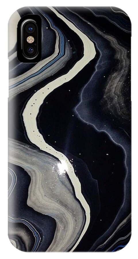 Midnight Cavern iPhone X Case featuring the painting Midnight Cavern by Brooke Friendly