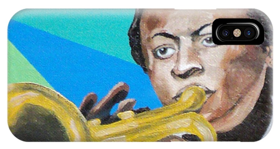 Jazz iPhone X Case featuring the painting Miles Davis by Angelo Thomas