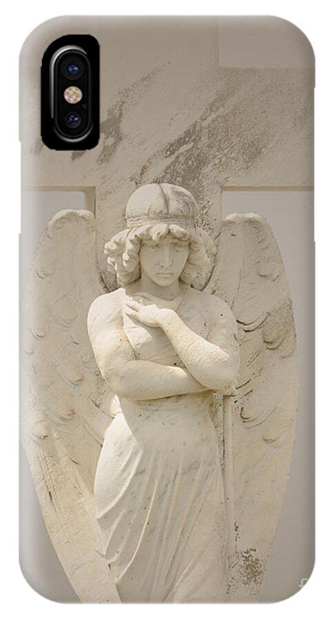 Serenity iPhone X Case featuring the photograph Misty Pouty Angel by Josephine Cohn