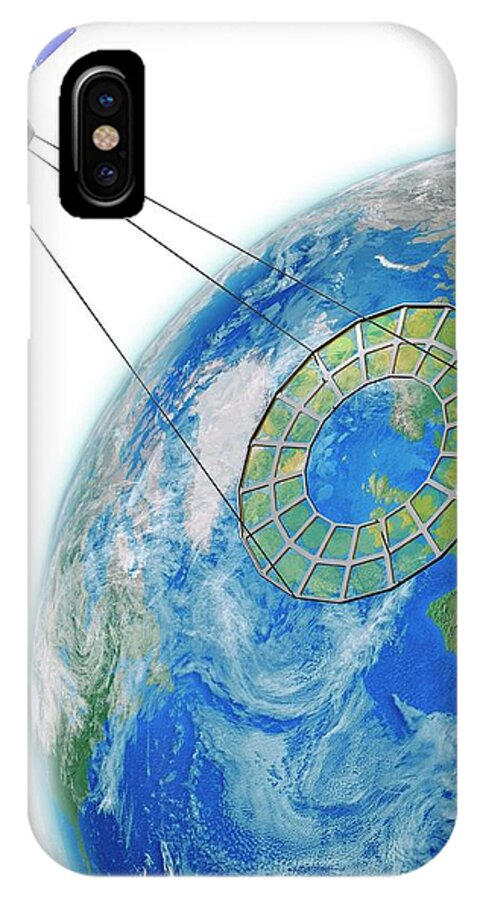 Earth iPhone X Case featuring the photograph Moire Spy Satellite by Claus Lunau