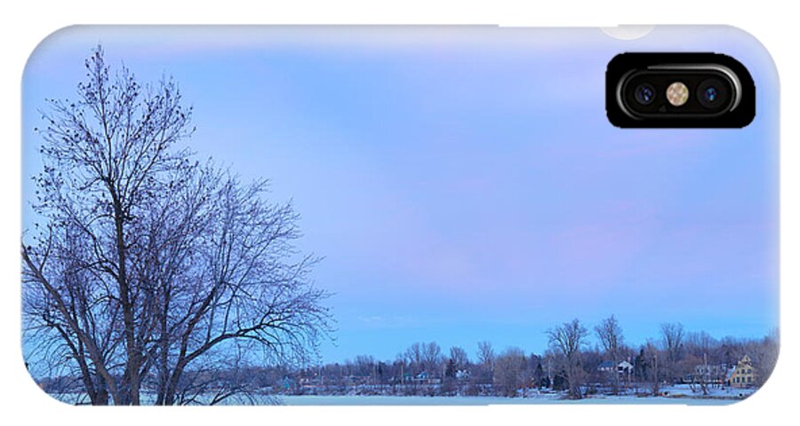 Bare iPhone X Case featuring the photograph Mont Saint Hilaire Quebec Winter by Laurent Lucuix