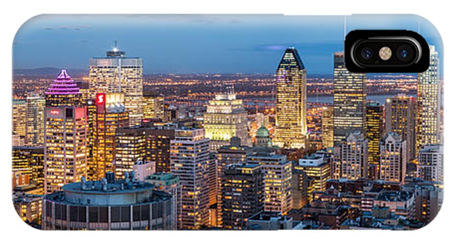 Canada iPhone X Case featuring the photograph Montreal Panorama by Mihai Andritoiu