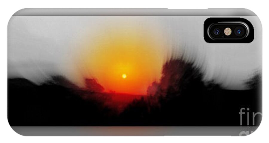 Moonrise iPhone X Case featuring the photograph Moonrise by Sian Lindemann