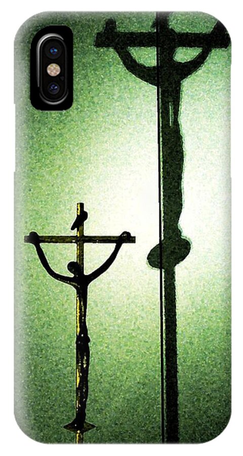 Cross iPhone X Case featuring the photograph More than a Shadow by Zinvolle Art
