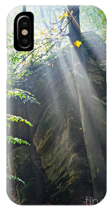  Nelson- Kennedy Ledges State Park Photographs iPhone X Case featuring the photograph Morning Rays by Lila Fisher-Wenzel