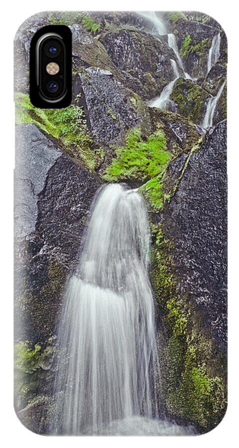Cascade Range iPhone X Case featuring the photograph Mossy Waterfall by Jeff Goulden