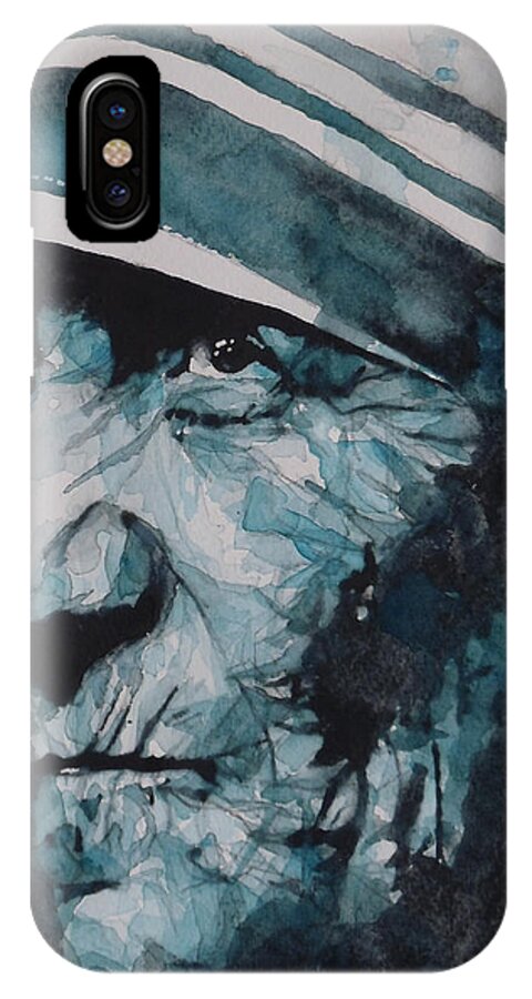 Mother Teresa iPhone X Case featuring the painting Mother Teresa by Paul Lovering