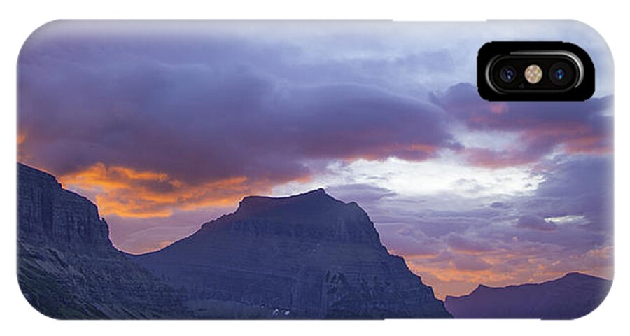 Alex Blondeau iPhone X Case featuring the photograph Sunrise over Going to the Sun Mountain by Alex Blondeau