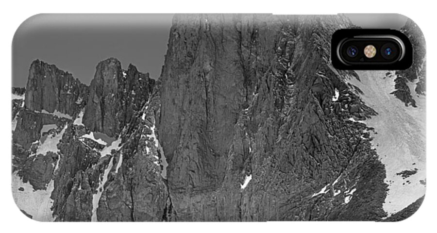 Mt. Sill iPhone X Case featuring the photograph 406427-Mt. Sill, BW by Ed Cooper Photography