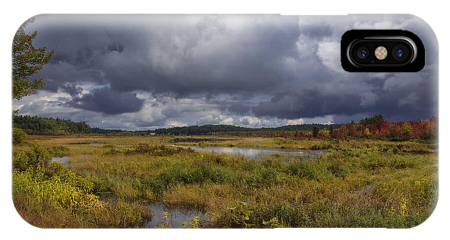 Mud Pond iPhone X Case featuring the photograph Mud Pond Clouds by Tom Singleton