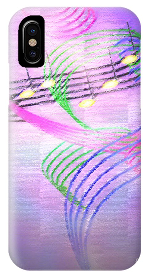Music iPhone X Case featuring the digital art Musical Alchemy by Dee Davis