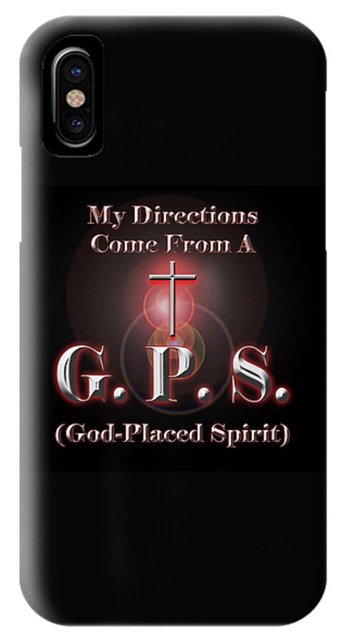 Gps iPhone X Case featuring the digital art My GPS by Carolyn Marshall