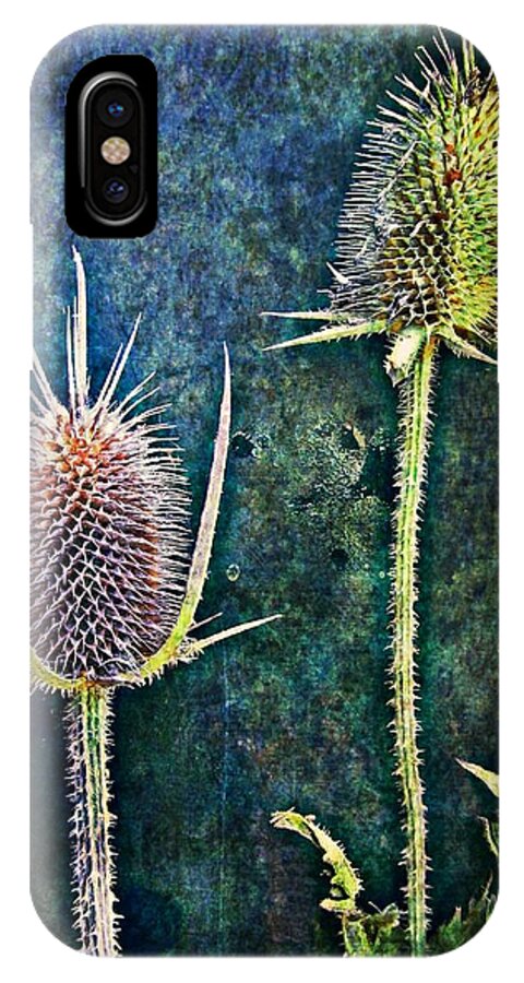 Texture iPhone X Case featuring the digital art Nature Abstract 12 by Maria Huntley