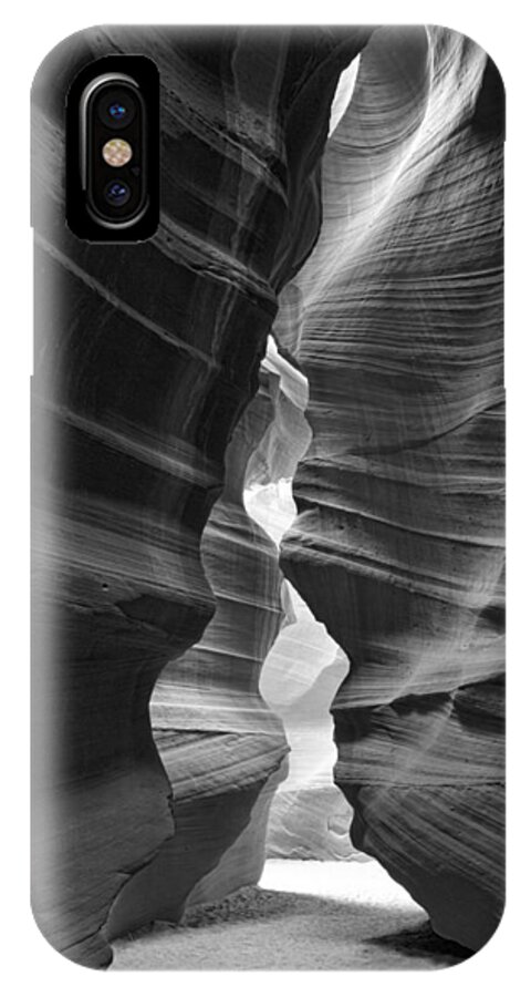 Antelope Canyon iPhone X Case featuring the photograph Antelope Canyon Black and White by Jonathan Davison