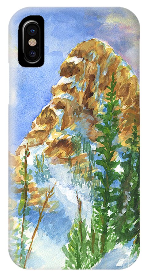 Mountains iPhone X Case featuring the painting Needles by Walt Brodis